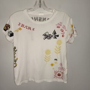 MOTHER Superior T-Shirt Womens XS The Boxy Goodie Goodie What Happens Here Stays